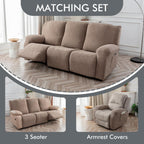 Waterproof Recliner Couch Cover Stretch Slipcover for Pets, 3 Seater
