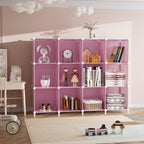 AWTATOS 12 Cube Storage Organizer, Closet Organizers Storage Shelves, Pink
