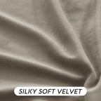 RYB HOME Taupe Velvet Curtains - Image 6