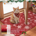 2x3 Christmas Doormat for Entryway, Washable Christmas Rugs Bathroom，Snowflake - Image 7