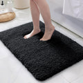 Bathroom Rugs 24" × 17" , Extra Soft Absorbent Microfiber Bath Rugs,Black