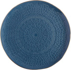 Santa Barbara Design Studio Tree Shaped Serving Plate - Stamped Ceramic Platter, 11" x 7.75", Pine Green