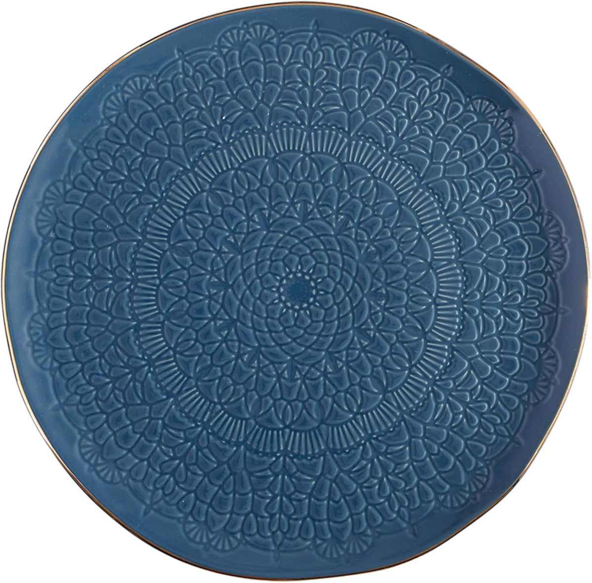 Santa Barbara Design Studio Tree Shaped Serving Plate - Stamped Ceramic Platter, 11" x 7.75", Pine Green