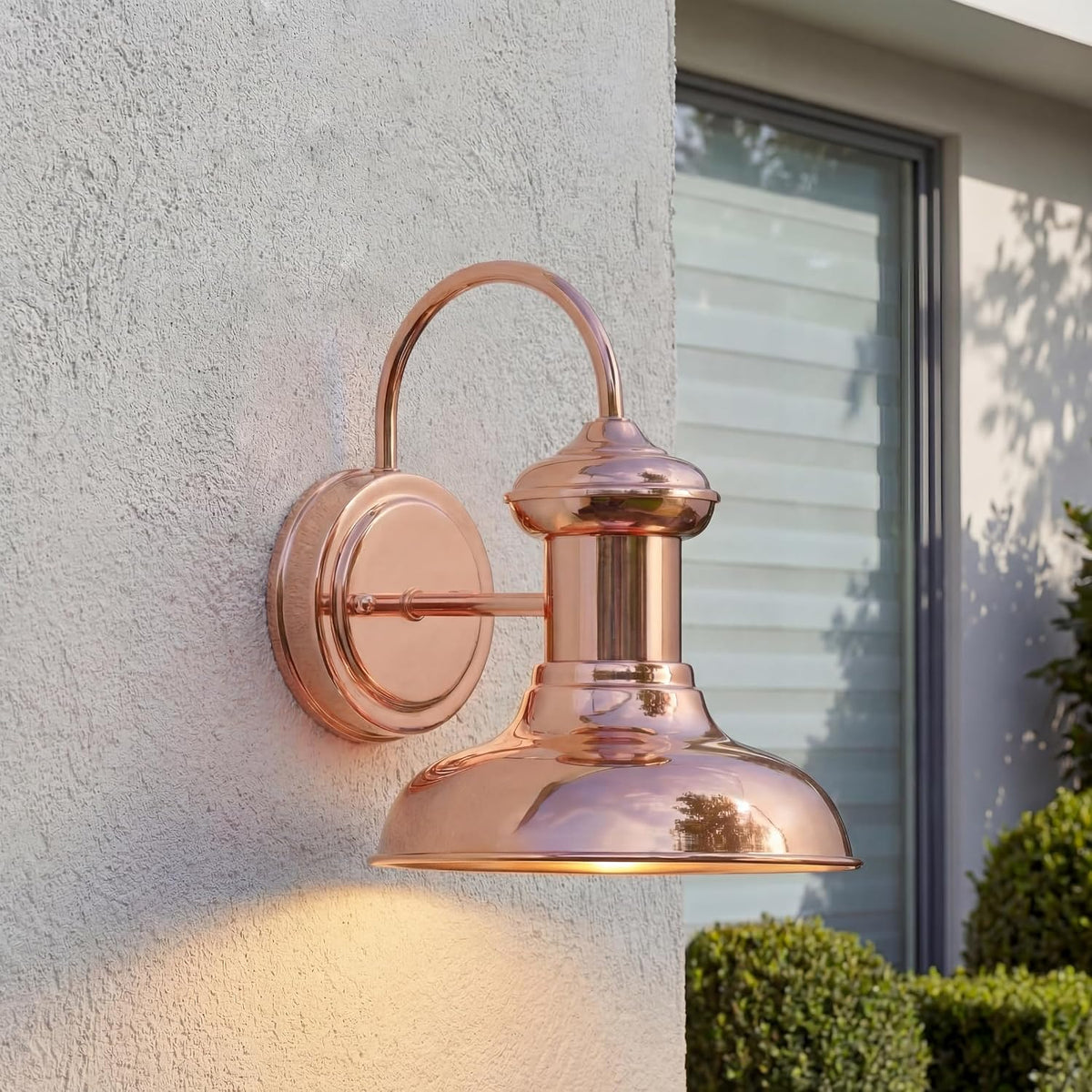 Progress Lighting Brookside Outdoor Wall Lantern Light, Copper