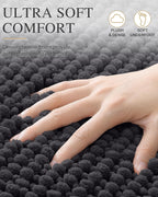 Smiry Thick Bathroom Rugs 30x20, Extra Soft Absorbent Chenille Bath Mat