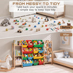 Toy Storage Organizer w Shelves, Bins, Stuffed Animal Storage & Organizer