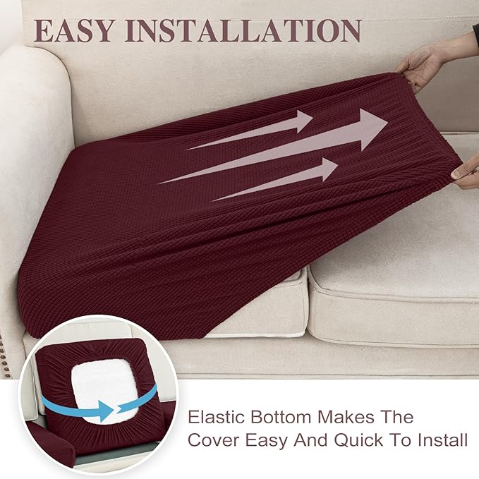 Couch Cushion Covers Seat Cushion Cover Stretch Couch Cover Separate Sectional - Image 5