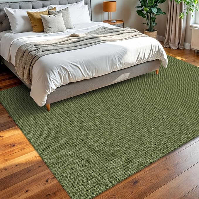 KOZYFLY Washable Area Rug 6x9 ft Rubber Backed Non Slip Rugs - Image 8