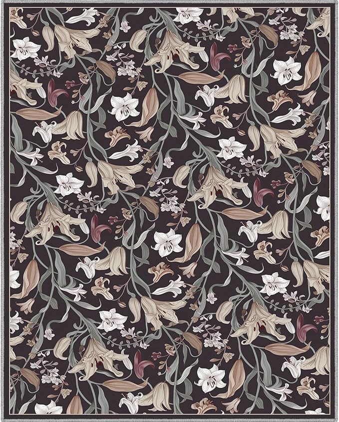Area Rug 8x10 Vintage Rug Traditional Mat, Non Slip Indoor Boho Area Rug Carpet by PhonzenuoCarpet