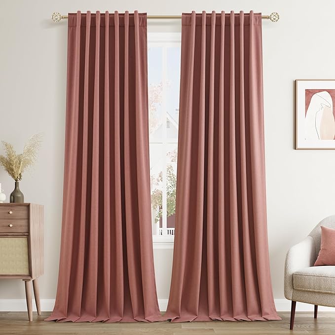 Guken 100% Blackout Curtains 120 Inch Length 2 Panels Set by Guken