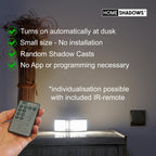 Attendance Simulator - DIY Home Security System That Casts Shadows on Curtains or Walls to Deter burglars Before They Try to Break in - Security Light for Home Safety - Wood-Look Beech