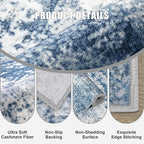 6x9 Area Rug Living Room Rug: Washable Modern Abstract Soft Thin Rug Indoor - Image 7