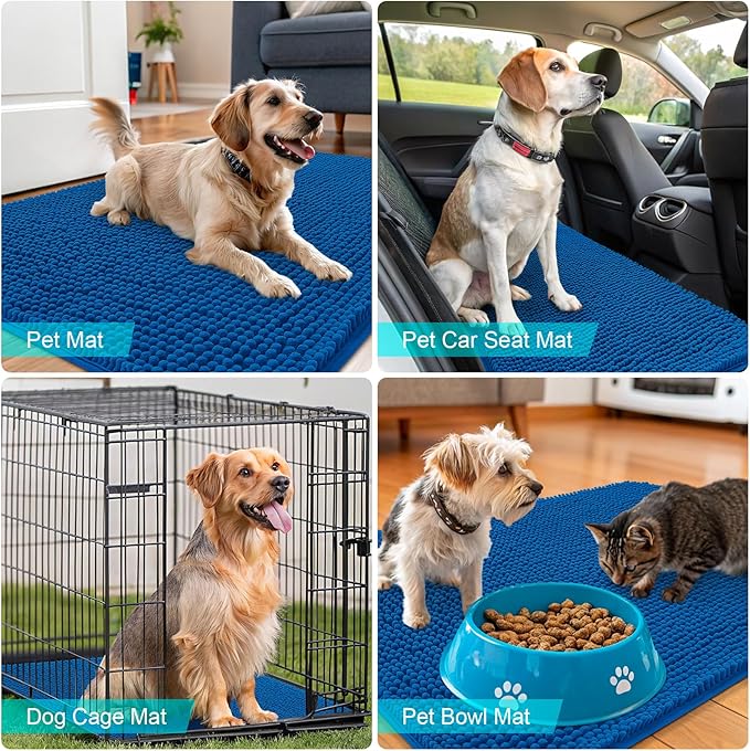 OLANLY Dog Door Mat for Muddy Paws 47x20, Absorbs Moisture and Dirt, Absorbent - Image 7