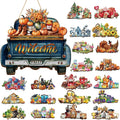 21 Pcs Interchangeable Seasonal Welcome Sign Front Door Decoration