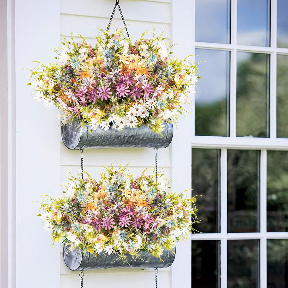 6 Pcs Fake Wildflowers, Artificial Silk Wild Flowers, Spring Summer