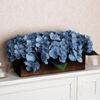 Pre-Made Hydrangea Centerpiece for Dining Table, Navy Blue