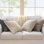 Topfinel 4 Packs Natural Decorative Throw Pillows Covers 22x22 Inch - Image 2