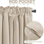 100% Blackout Shield Linen Blackout Curtains - Image 4
