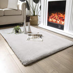 Ashler HOME DECO Ultra Soft Faux Rabbit Fur Chair Couch Cover Area Rug by AshlerHomeDeco