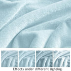 KMUSET Fleece Blanket Twin Size Mist Blue Lightweight Super Soft Cozy Fuzzy Bed - Image 6