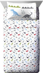 Trend Collector Dinosaur Twin Comforter Set 5 Piece Kids Bedding, Gray