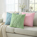 decorUhome Summer Throw Pillow Covers 22x22 Inch Set of 2, Soft Plush Faux Wool - Image 5
