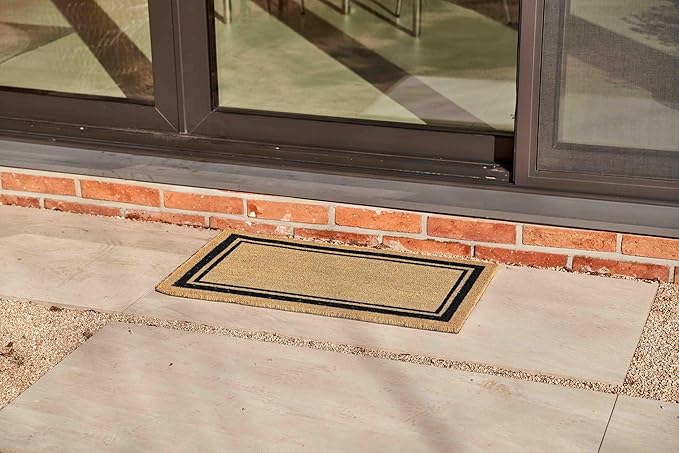KANKUN Coco Coir Door Mat with Heavy Duty Backing, Welcome Doormat, Doormat - Image 2