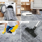 Toneed Abstract Area Rug Modern Washable Rug Soft Non Slip Rug Low Pile - Image 7