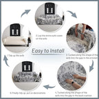 MYSKY HOME Boho Couch Cover for Dogs Washable Deep Grey Abstract Couch Sofa - Image 5