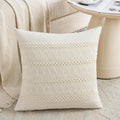 Fancy Homi Set of 1 Boho Cream Decorative Throw Pillow Cover 20x20 Inch by Fancy+Homi