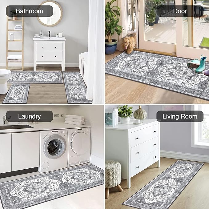 HEBE Boho Kitchen Rug Sets 3 Piece - Image 6