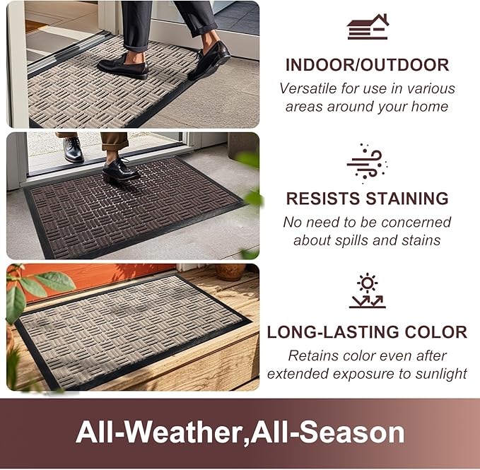 Mibao Front Door Mat, Heavy Duty Durable Welcome Mat - Image 6