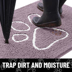 Smiry Dog Door Mat for Muddy Paws, Absorbent Dirt Trapper Non Slip Quick Dry - Image 2