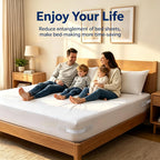 Bed Sheet Corner Holders with Snap‑Lock & Elastic, Fits Various Mattresses