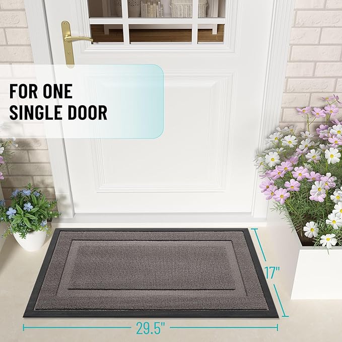 OLANLY Front Door Mat Indoor Outdoor Entrance, Waterproof All-Season, - Image 2