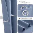 MIULEE Denim Blue Blackout Curtains - Image 4