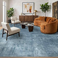 Latte&Fog 10x14 Area Rug for Living Room, Extra Large Blue Modern Abstract by LatteFog