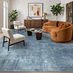 Latte&Fog 10x14 Area Rug for Living Room, Extra Large Blue Modern Abstract by LatteFog