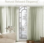 Linen Blend Sage Green Curtains 84 inch Length 2 Panels - Image 6