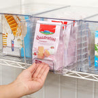 Vtopmart 4 Pack Stackable Clear Pantry Storage Drawers, Large