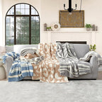 Snuggle Sac Grey Stripe Knitted Throw Blanket - Image 8