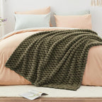 EXQ Home Fleece Throw Blanket for Couch and Bed, 3D Imitation Large Turtle - Image 3