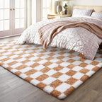 Ophanie Checkered Beige & White Rug - Image 3