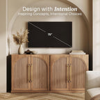 BELLEZE Jagger 65" Sideboard Buffet Cabinet - Camel