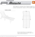 Classic Accessories Terrazzo Water-Resistant 66 Inch Patio Chaise Lounge Chair Cover, Patio Furniture Covers
