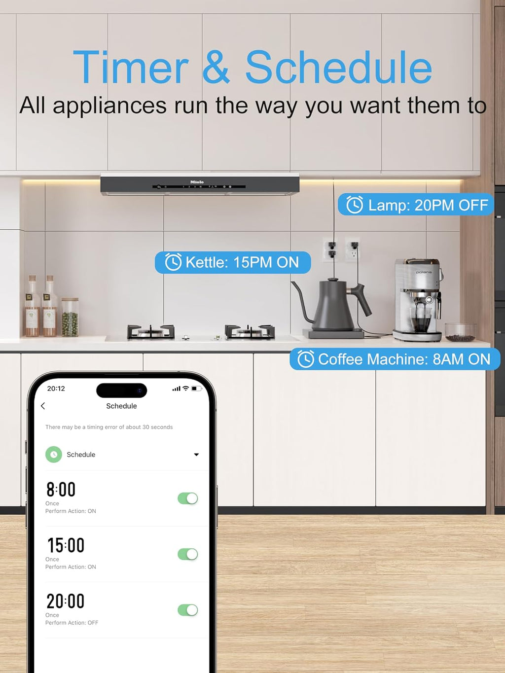 EIGHTREE Smart Plug 15A, Compatible with Alexa, Google&SmartThings 4-Pack
