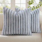 decorUhome Cozy Faux Fur Throw Pillow Covers 20x20 Set of 2 Decorative Soft by decorUhome
