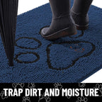 Smiry Dog Door Mat for Muddy Paws, Absorbent Dirt Trapper Non Slip Quick Dry - Image 2