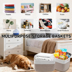 3 Pack Woven Baskets,Storage Baskets for Shelves with Handles