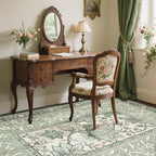 GarveeHome Provence 5x7 Area Rugs, Botanical Grove Sage Green Vintage - Image 3